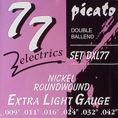 Picato DXL-77  Double Ball End .009/.042  Electrisch