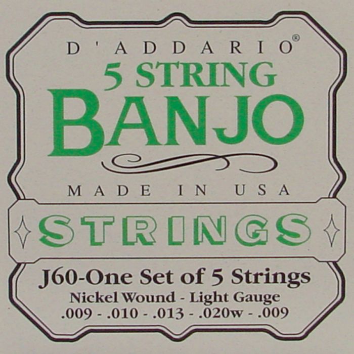 D'Addario J-60 Banjo snaren .009  5-string light 