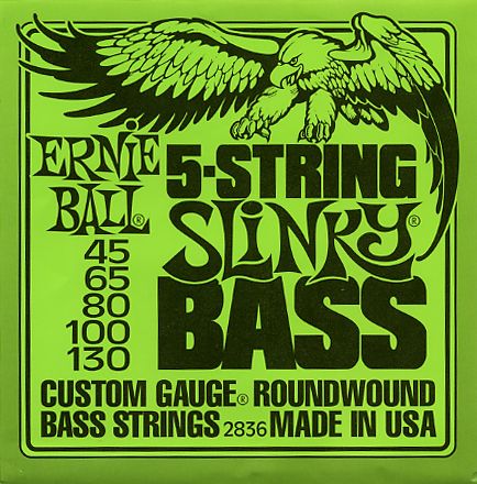 Ernie Ball-2836 5-string Roundwound Longscale Bassnaren .045/.130