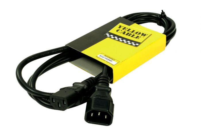 Netvoedingskabel ECO PCEMF Yellow Cable Eurostekker