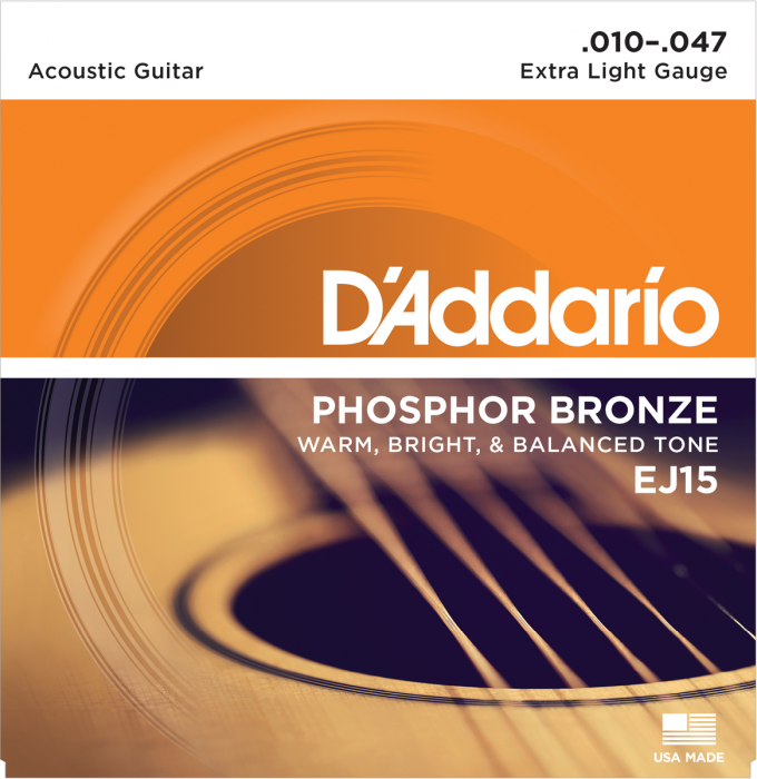D'Addario EJ15 Phosphor Bronze Extra Light 010-047