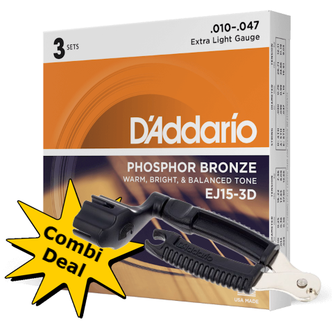 D'Addario EJ15 Phosphor Bronze 3D