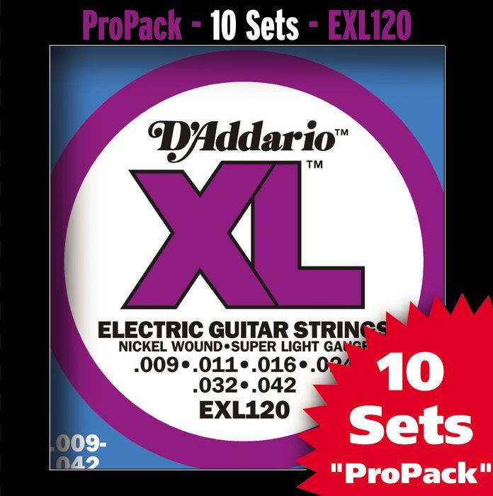 D'Addario EXL120-10p 10 sets .009/.042