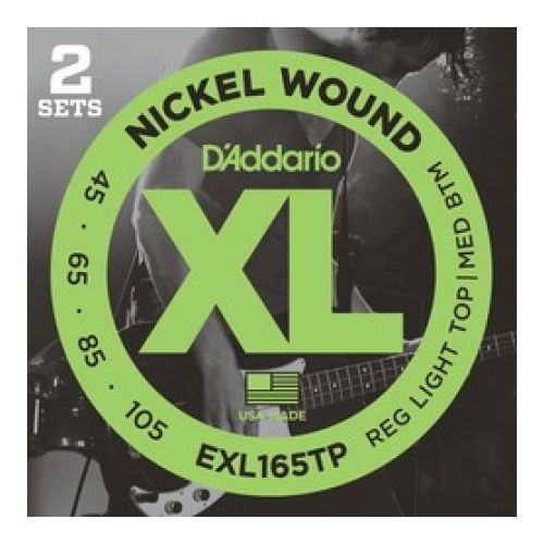 D'Addario EXL165 DUOPACK Roundwound Bassnaren  .045/.105