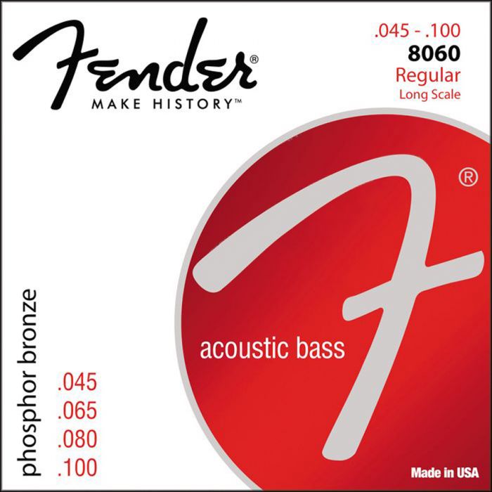 Fender F-8060 Bassnaren Akoestische Basgitaar .045/.100 Longscale 34"
