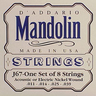 D'Addario J-67 Mandoline Snaren Nickel Roundwound Medium 