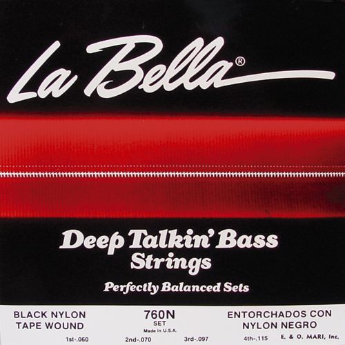 La Bella 760N Black Nylon Tapewound