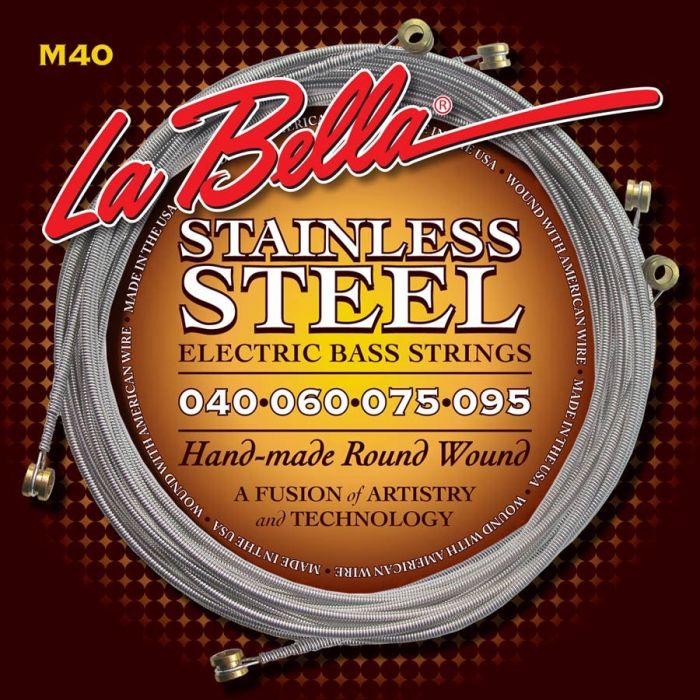 La Bella M40 Bassnaren Stainless Steel .040/.095