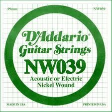 D'Addario NW039 round wound