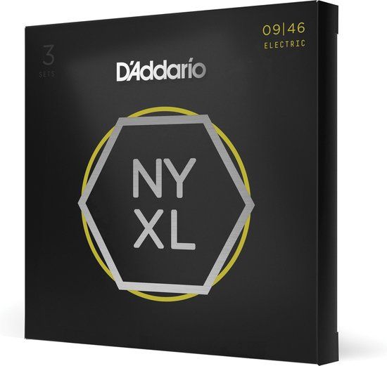 DAddario NYXL0946-3P Light Top/Reg Bottom (3 sets)