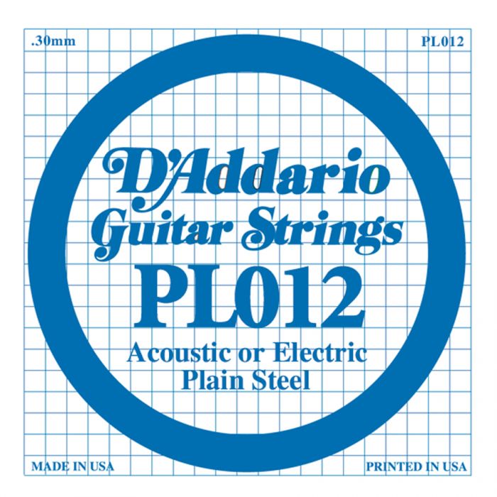D'Addario PL012 plain steel