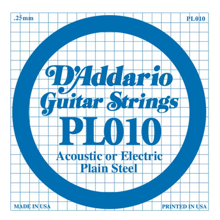 D'Addario PL010 plain steel