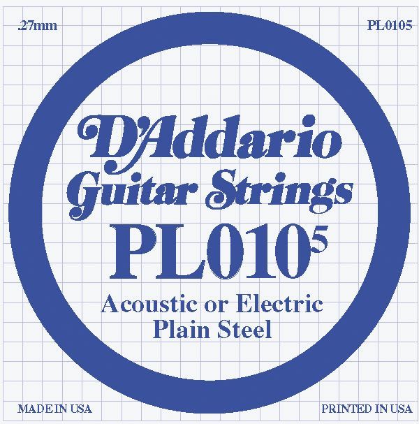 D'Addario Losse snaar PL0105  Plain Steel
