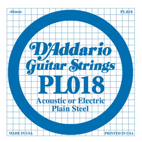 D'Addario PL018 plain steel