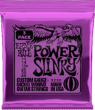 ERNIE BALL CEB3220 3-PACK Power Slinky .011/.048 Elektrisch